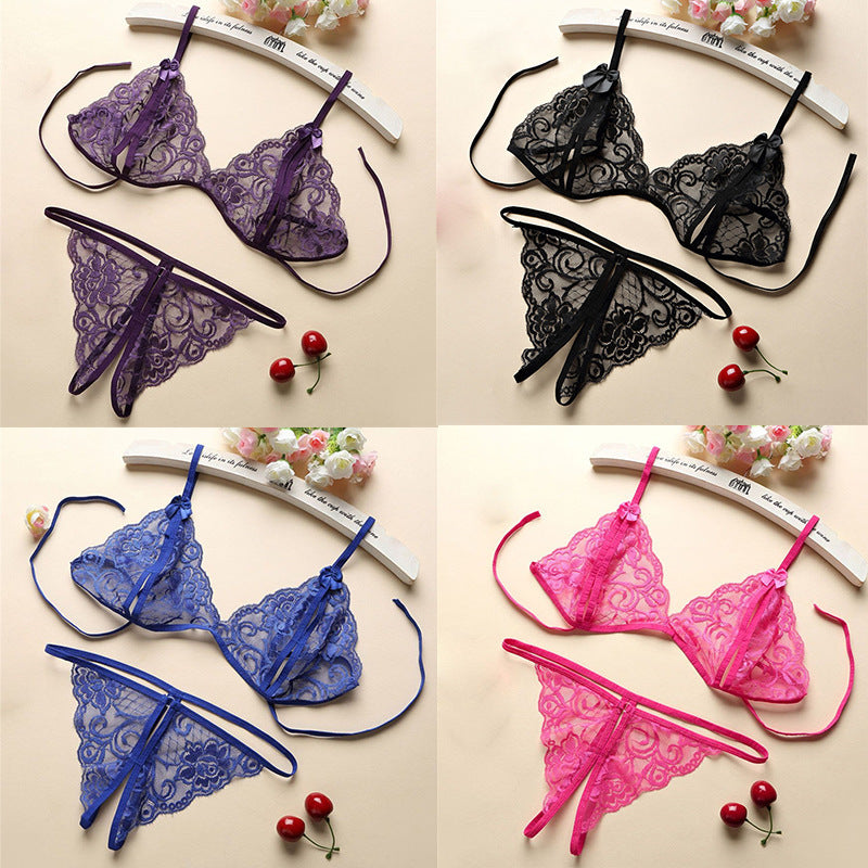 Sexy Lingerie Lace Bra And Thong Suit Cute Exotic Underwear Set Sexy Lingerie