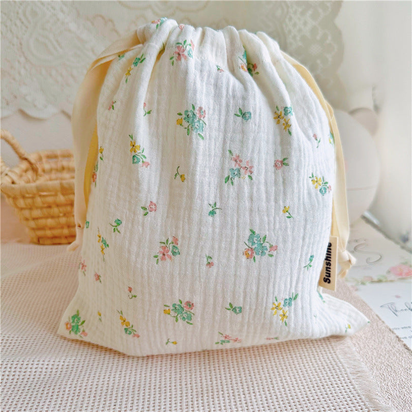Cotton Cloth Drawstring Home Travel Buggy Bag