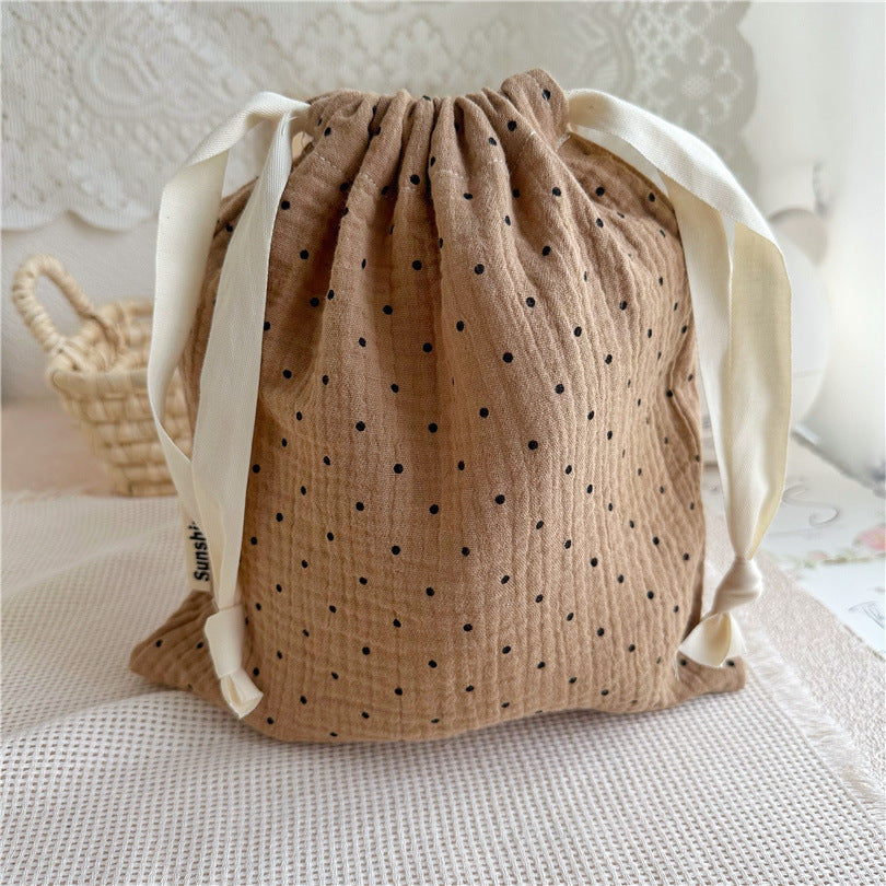 Cotton Cloth Drawstring Home Travel Buggy Bag