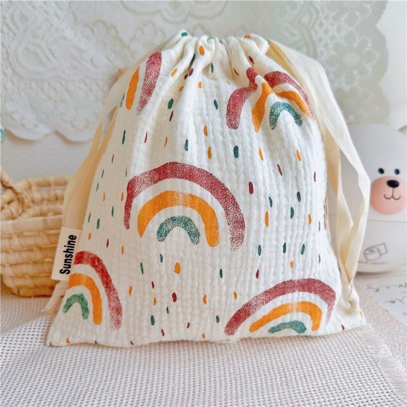 Cotton Cloth Drawstring Home Travel Buggy Bag