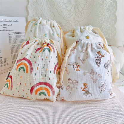 Cotton Cloth Drawstring Home Travel Buggy Bag