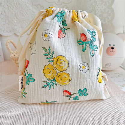 Cotton Cloth Drawstring Home Travel Buggy Bag