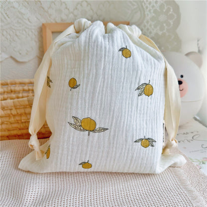 Cotton Cloth Drawstring Home Travel Buggy Bag